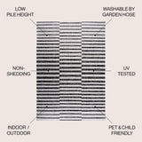 Sukie Modern Offset Bold Stripe Indoor/Outdoor Area Rug