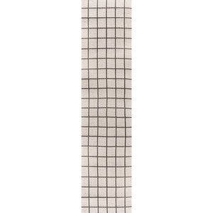 Grid Modern Squares Indoor/Outdoor Runner Rug