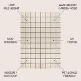 Grid Modern Squares Indoor/Outdoor Square Area Rug