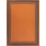 James Modern Simple Border Stripe Indoor/Outdoor Area Rug