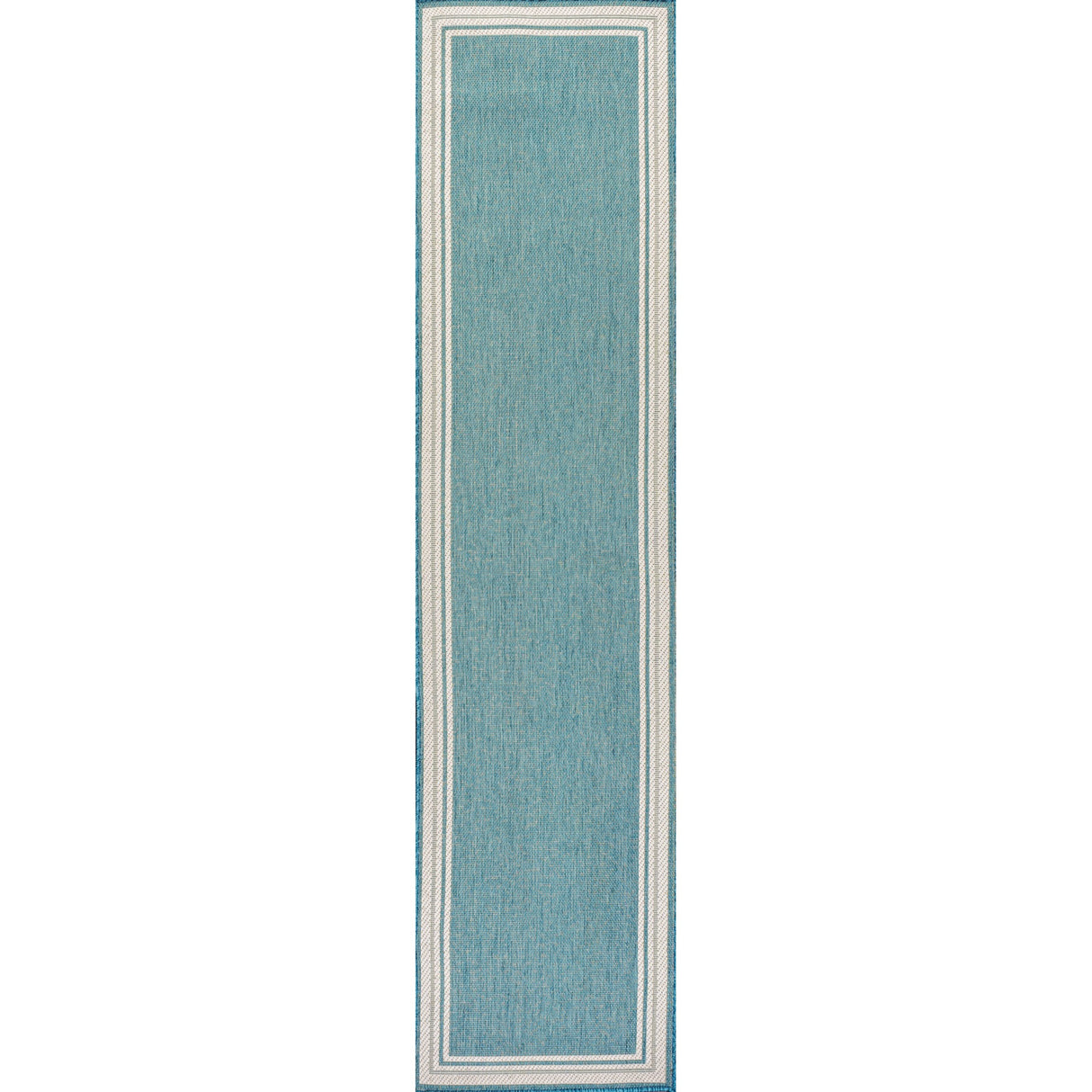 James Modern Border Stripe Indoor/Outdoor Runner Rug