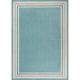 James Modern Simple Border Stripe Indoor/Outdoor Area Rug
