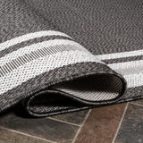 James Modern Simple Border Stripe Indoor/Outdoor Area Rug