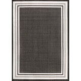 James Modern Simple Border Stripe Indoor/Outdoor Area Rug