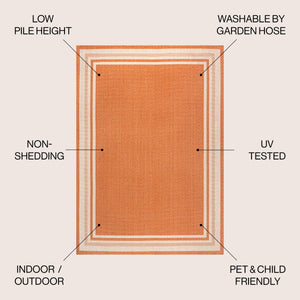 James Modern Border Stripe Indoor/Outdoor Area Rug