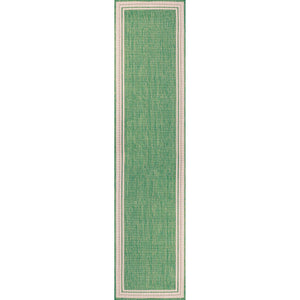 James Modern Border Stripe Indoor/Outdoor Runner Rug