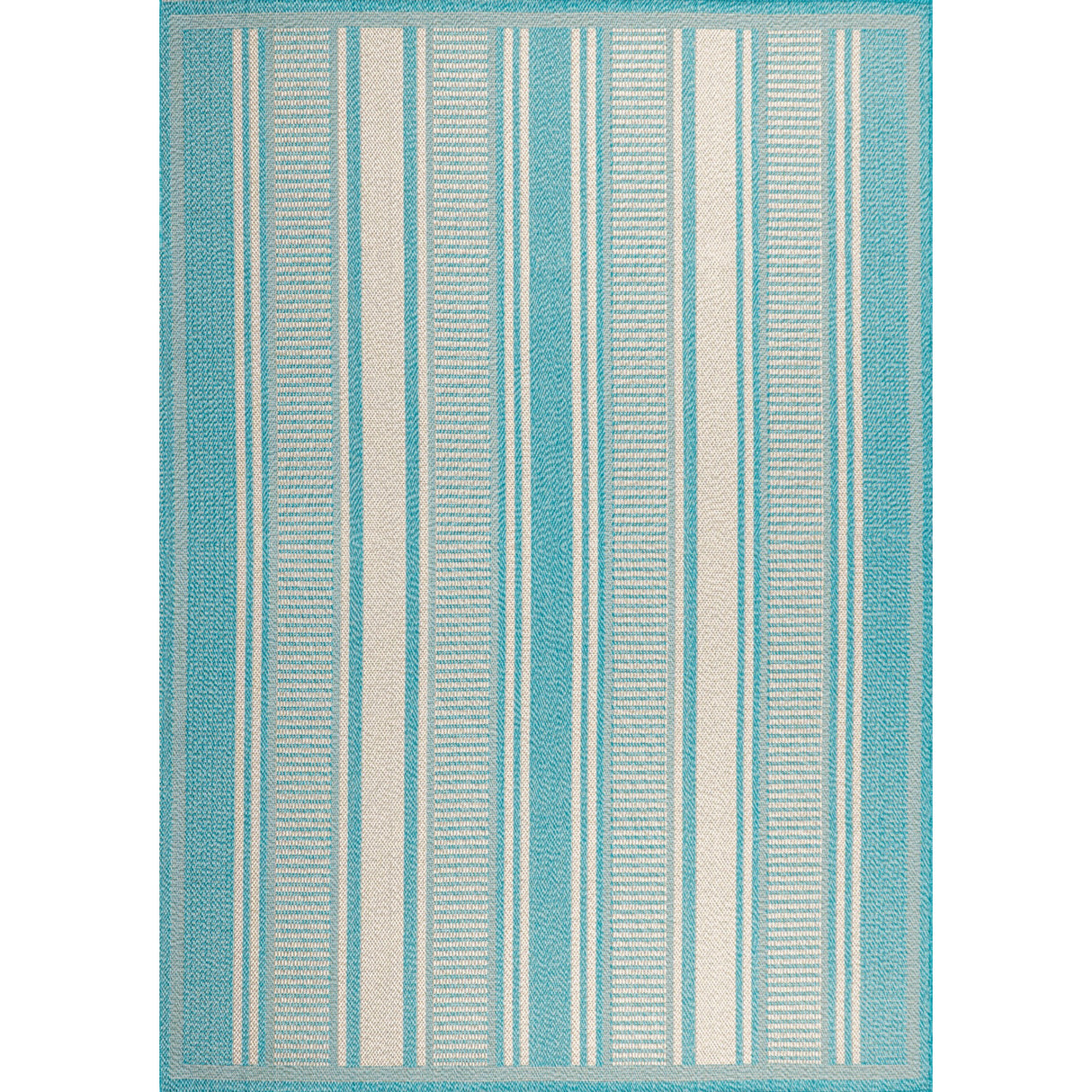 Haynes Simple Modern Double Stripe Indoor/Outdoor Area Rug