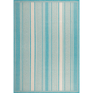 Haynes Simple Modern Double Stripe Indoor/Outdoor Area Rug