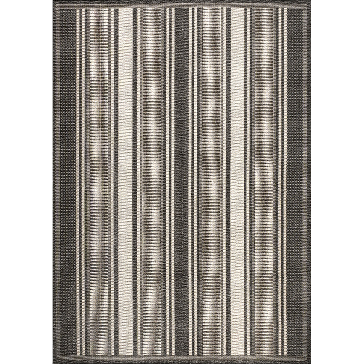 Haynes Simple Modern Double Stripe Indoor/Outdoor Area Rug