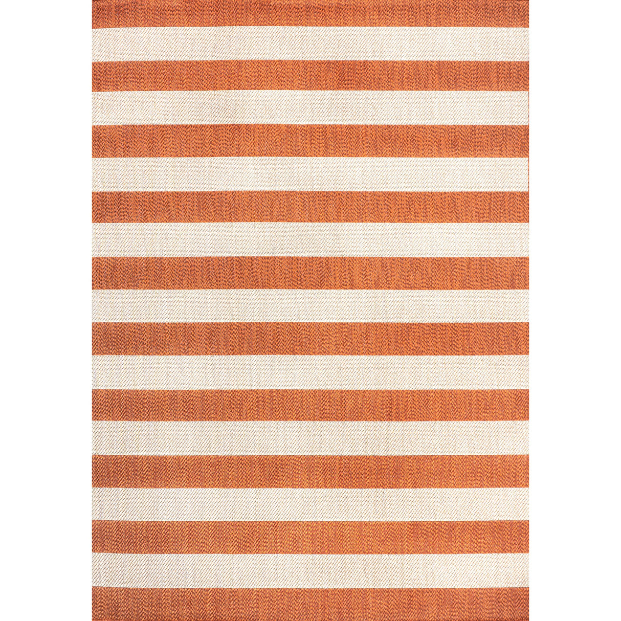 Negril Simple Two-Tone Wide Stripe Indoor/Outdoor Area Rug