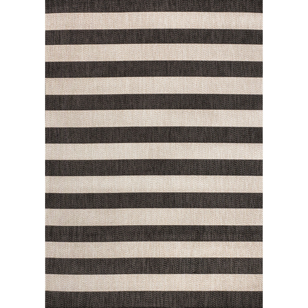 Negril Simple Two-Tone Wide Stripe Indoor/Outdoor Area Rug