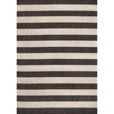 Negril Simple Two-Tone Wide Stripe Indoor/Outdoor Area Rug