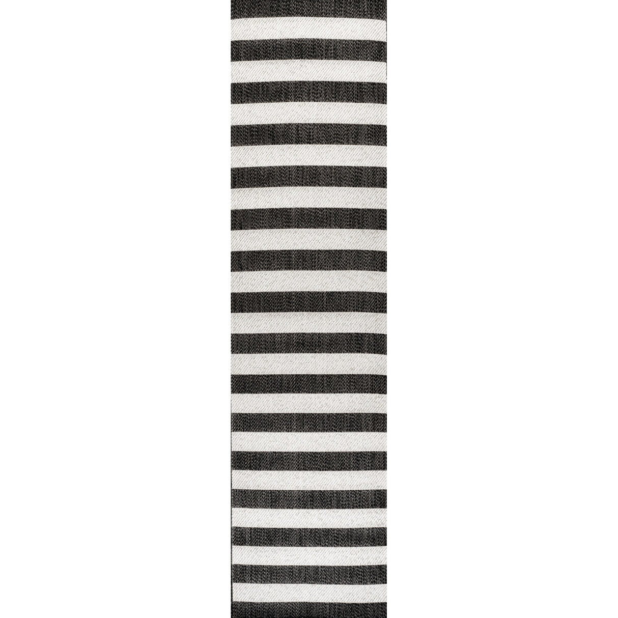 Negril Two-Tone Wide Stripe Indoor/Outdoor Runner Rug