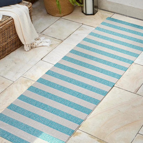 Negril-Two-Tone-Wide-Stripe-Indoor/Outdoor-Runner-Rug-Runner-Rugs