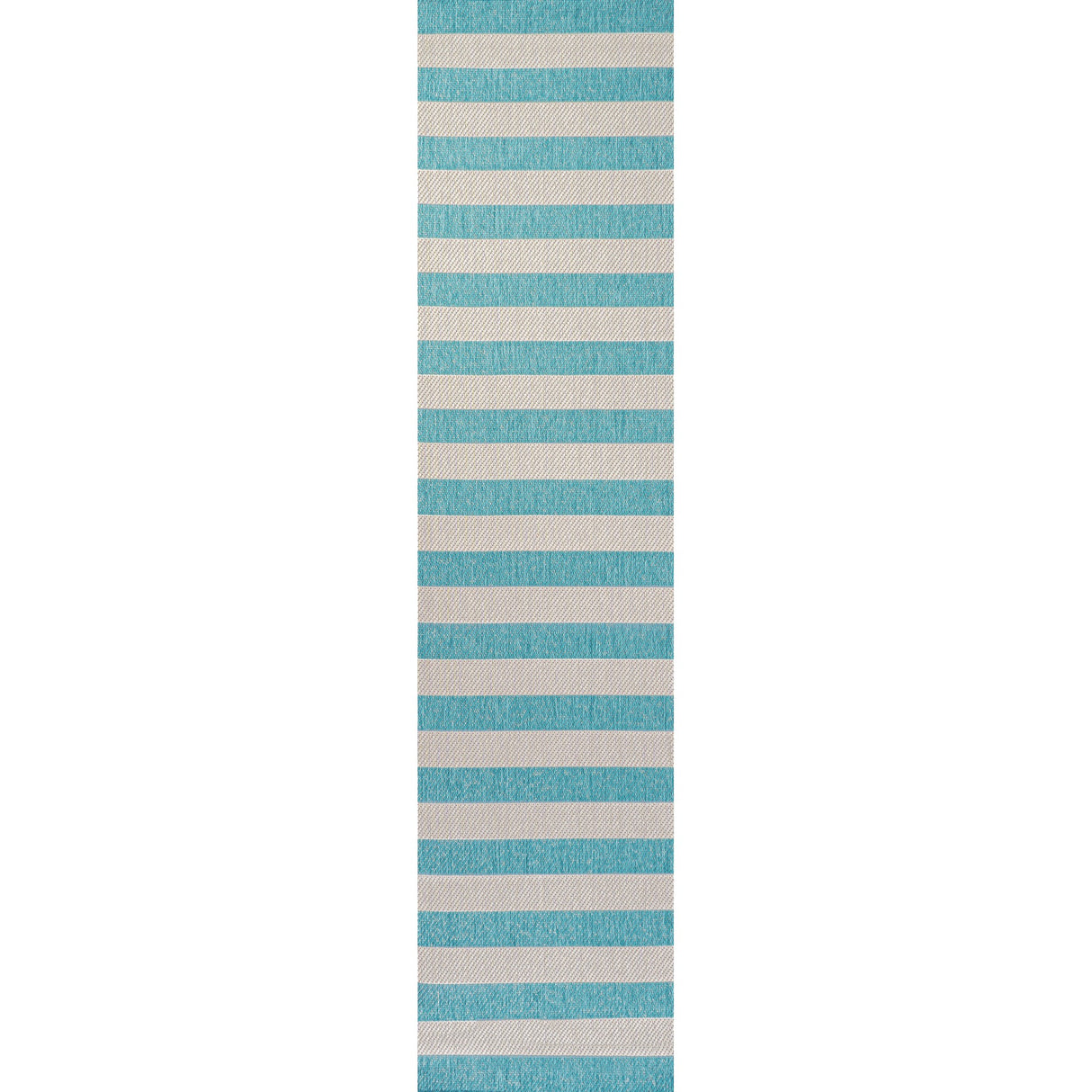 Negril Two-Tone Wide Stripe Indoor/Outdoor Runner Rug