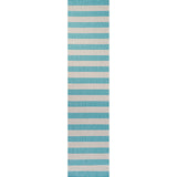 Negril Two-Tone Wide Stripe Indoor/Outdoor Runner Rug