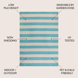 Negril Two-Tone Wide Stripe Indoor/Outdoor Area Rug