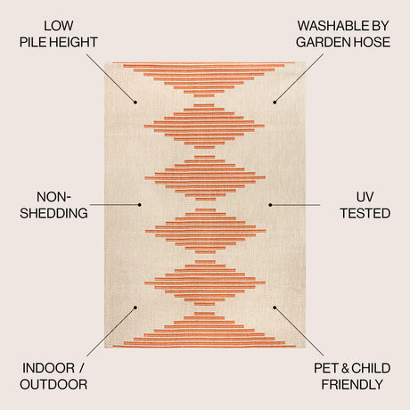 Vinales Chic Diamond Stripe Indoor/Outdoor Area Rug