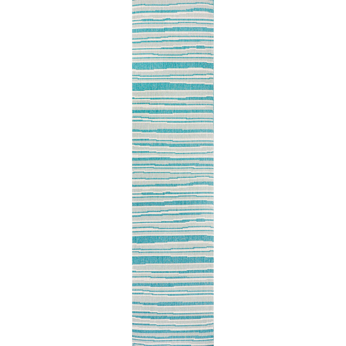 Castara Wavy Stripe Modern Indoor/Outdoor Runner Rug
