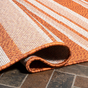 Castara Wavy Stripe Modern Indoor/Outdoor Runner Rug