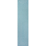 Chevron Modern Concentric Squares Indoor/Outdoor Runner Rug