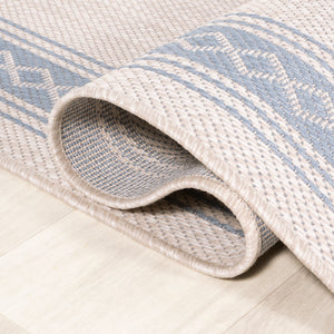 Lucia Classic Diamond Border Indoor/Outdoor Runner Rug