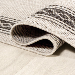 Lucia Classic Diamond Border Indoor/Outdoor Runner Rug