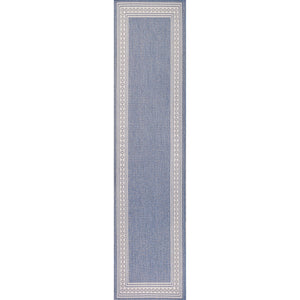 Lucia Classic Diamond Border Indoor/Outdoor Runner Rug
