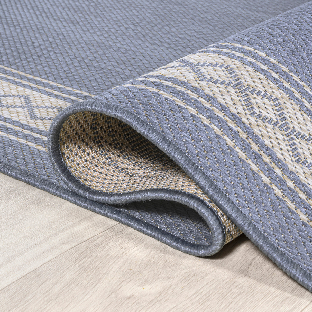 Lucia Classic Diamond Border Indoor/Outdoor Runner Rug