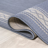 Lucia Classic Diamond Border Indoor/Outdoor Runner Rug