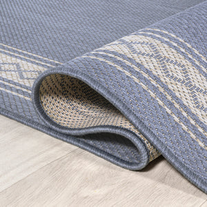 Lucia Classic Diamond Border Indoor/Outdoor Runner Rug