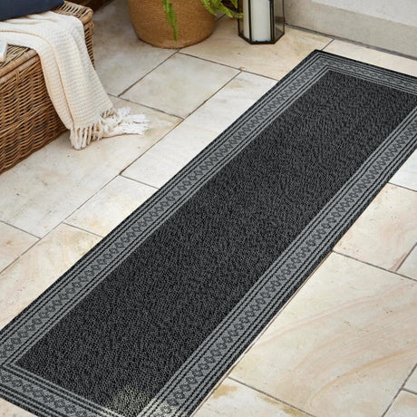 Lucia Classic Diamond Border Indoor/Outdoor Runner Rug