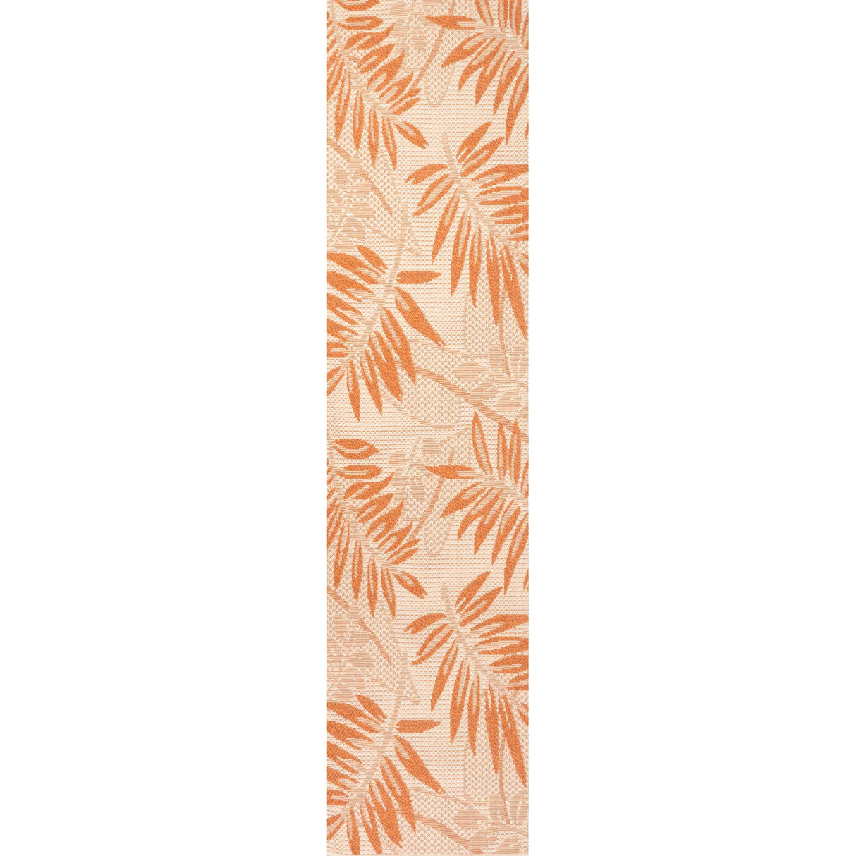 Havana Simple Tropical Palm Leaf Indoor/Outdoor Runner Rug