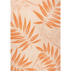 Havana Simple Tropical Palm Leaf Indoor/Outdoor Area Rug