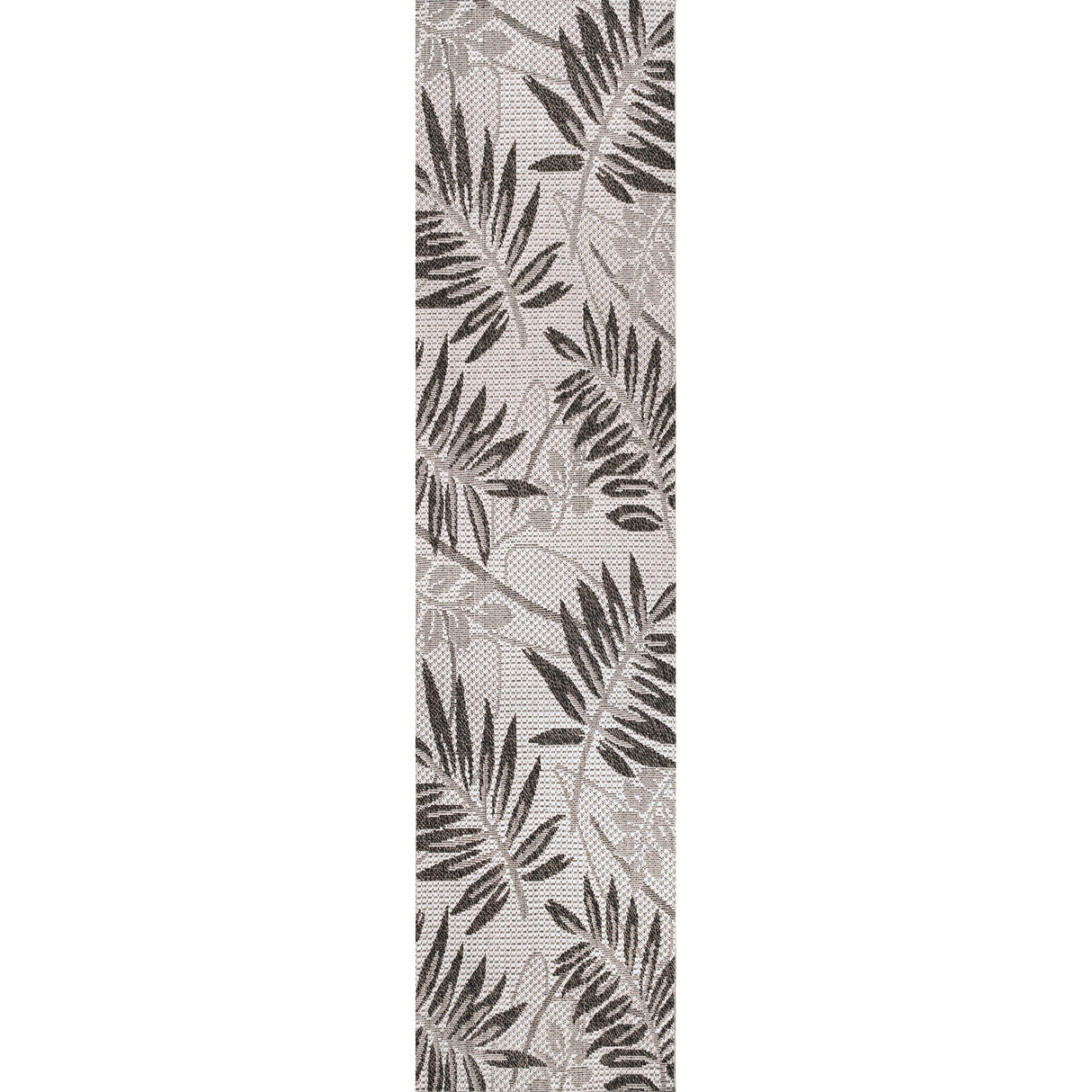 Havana Simple Tropical Palm Leaf Indoor/Outdoor Runner Rug