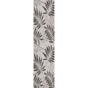 Havana Simple Tropical Palm Leaf Indoor/Outdoor Runner Rug