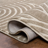 Ariana MidCentury Art Deco Striped Arches Two-Tone High-Low Area Rug