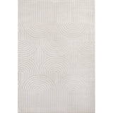 Ariana MidCentury Art Deco Striped Arches Two-Tone High-Low Area Rug