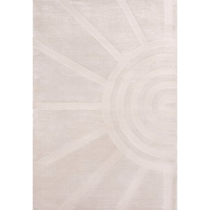 Aelius MidCentury Scandinavian Abstract Sun Two-Tone High-Low Area Rug