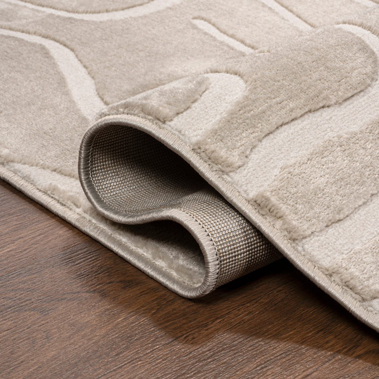 Alcina Modern Scandinavian Graphic Lines High-Low Area Rug