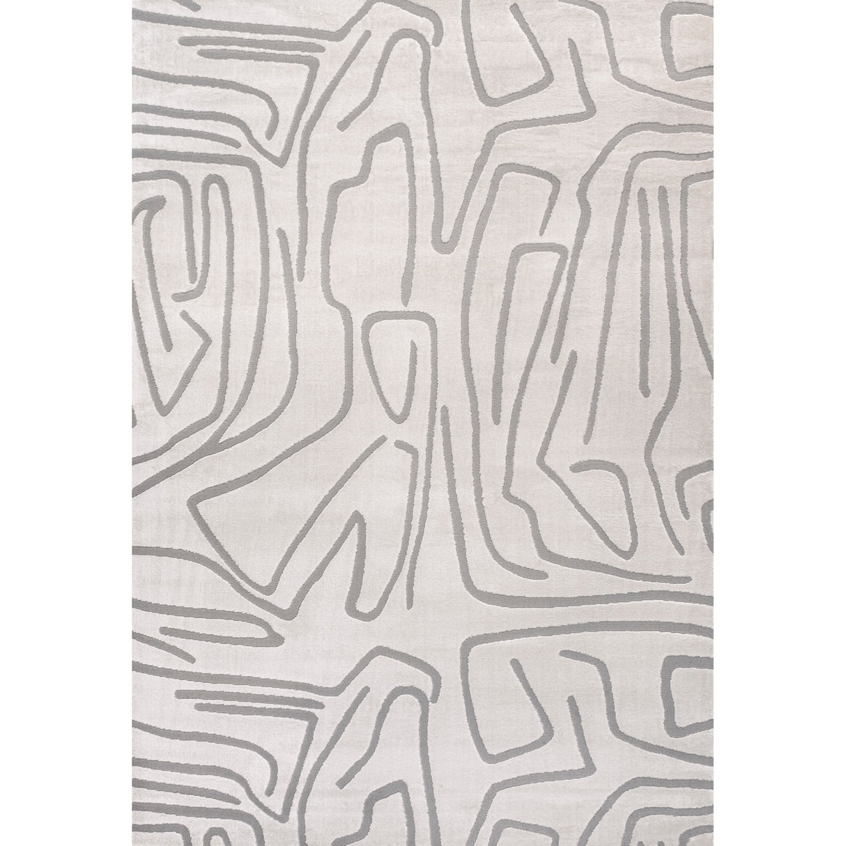 Alcina Modern Scandinavian Graphic Lines High-Low Area Rug