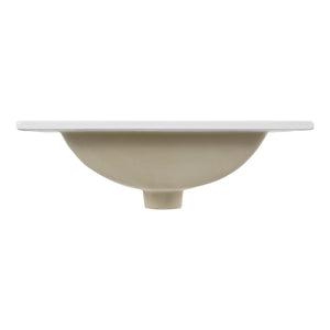Ancillary 3-Hole Classic Contemporary Rectangular Ceramic Single Sink Basin Vanity Top