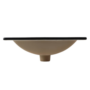 Ancillary 3-Hole Classic Contemporary Rectangular Ceramic Single Sink Basin Vanity Top