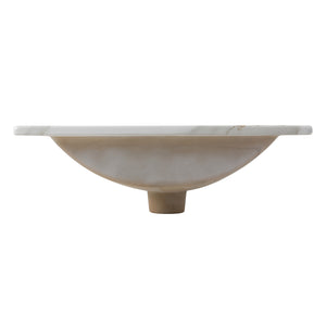 Ancillary 3-Hole Classic Contemporary Rectangular Ceramic Single Sink Basin Vanity Top