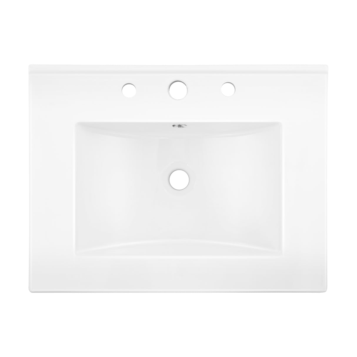 Ancillary 3-Hole Classic Contemporary Rectangular Ceramic Single Sink Basin Vanity Top