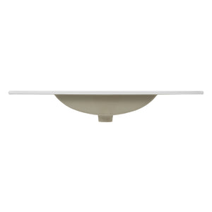 Ancillary 3-Hole Classic Contemporary Rectangular Ceramic Single Sink Basin Vanity Top