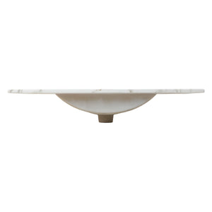 Ancillary 3-Hole Classic Contemporary Rectangular Ceramic Single Sink Basin Vanity Top