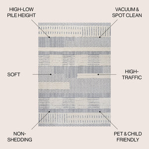 Kerstin Geometric High-Low Area Rug