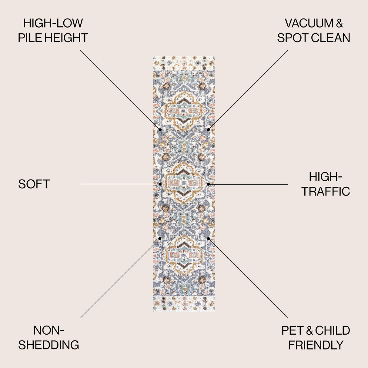 Aziza Persian Medallion High-Low