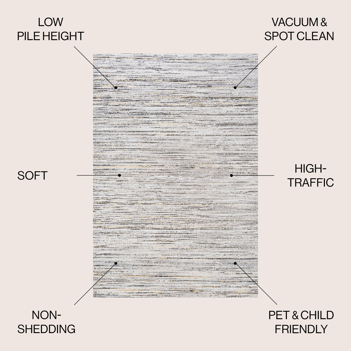 Loom Simple Modern Strie' Area Rug